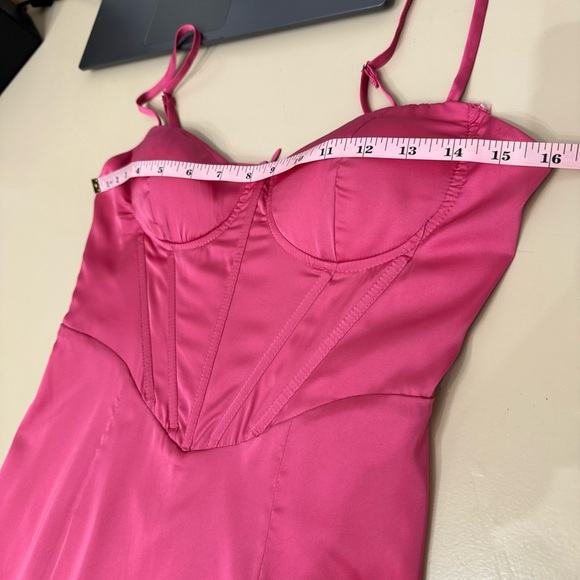That’s So Fetch Saige Bodycon Corset Mini Dress Hot Pink Size 4 Small - Picture 10 of 14